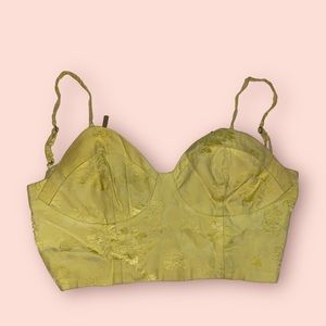 Beautiful Yellow Floral Crop Top